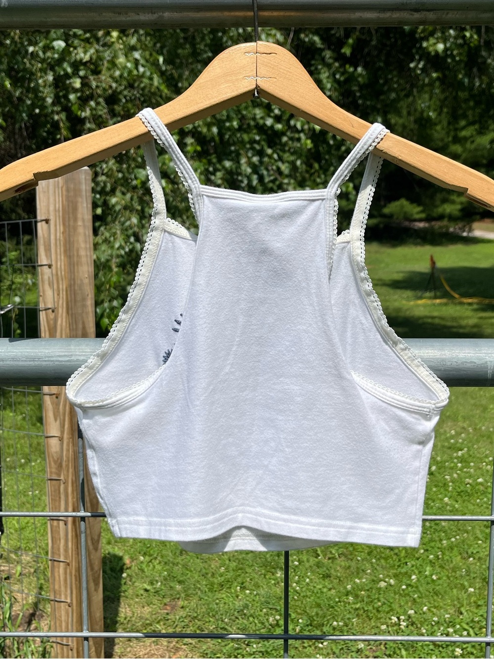 2016 Tokyo Darling White Embroidered Crop Tank Top Size M Summer Girly Boho - Picture 2 of 11